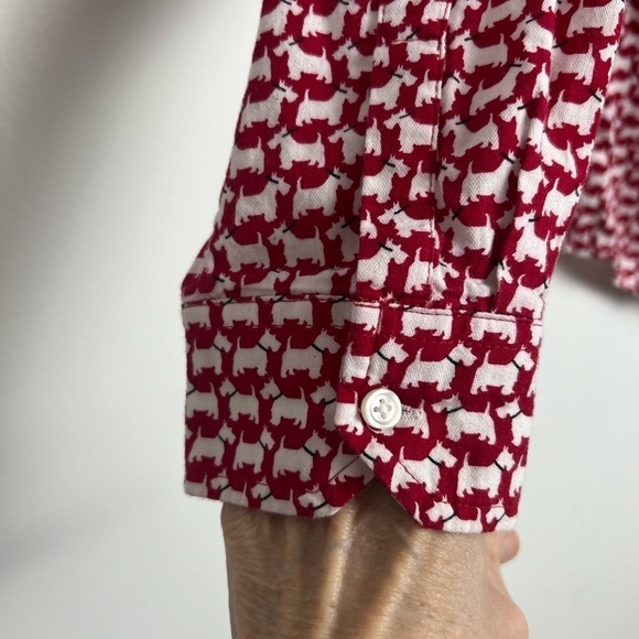 Charter Club Relaxed Fit Westie Scottish Terrier 100% Cotton Flannel Shirt 12 - Picture 5 of 8